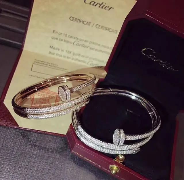 Cartier Juste un Clou Pavé Diamond Double-Bar pulseiras 3
