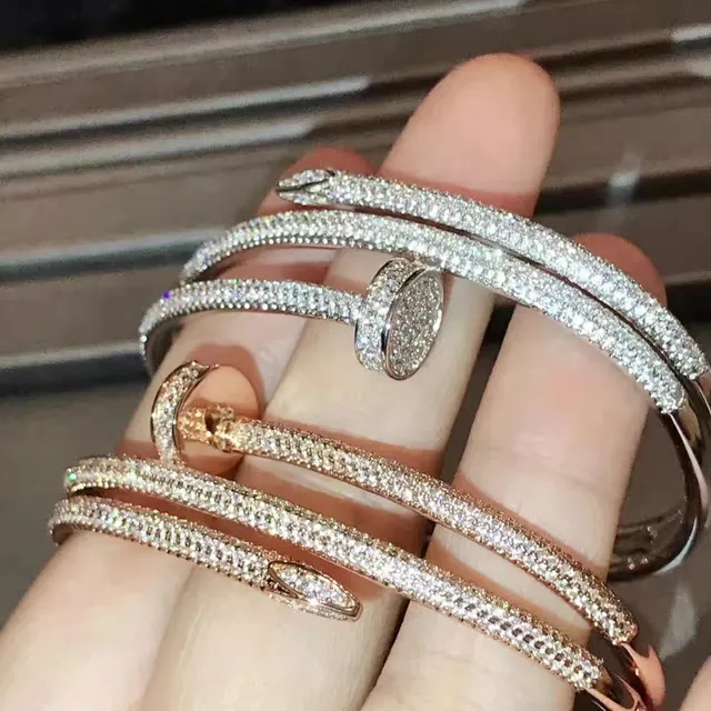 Cartier Juste un Clou Pavé Diamond Double-Bar pulseiras 6