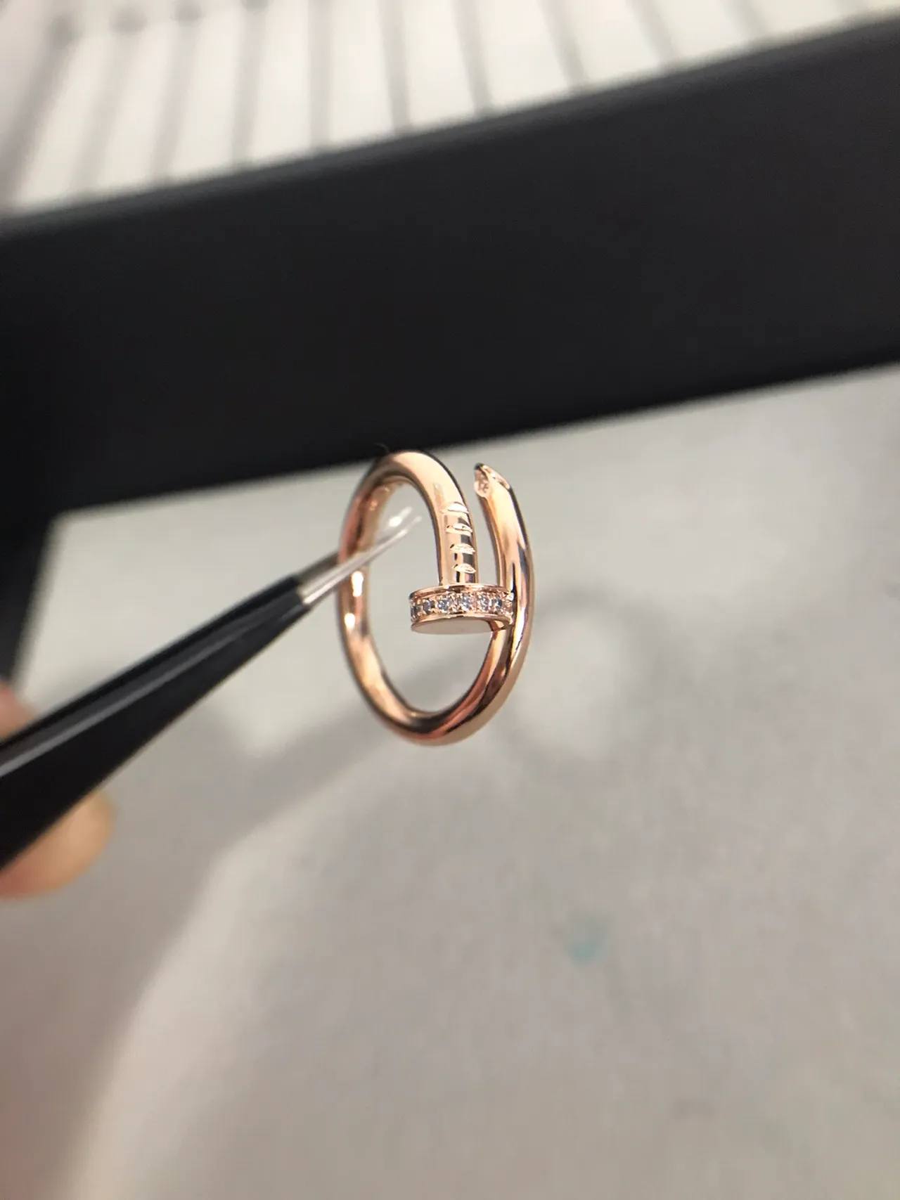 Cartier Juste un Clou Pavé diamante ouro rosa anel 6