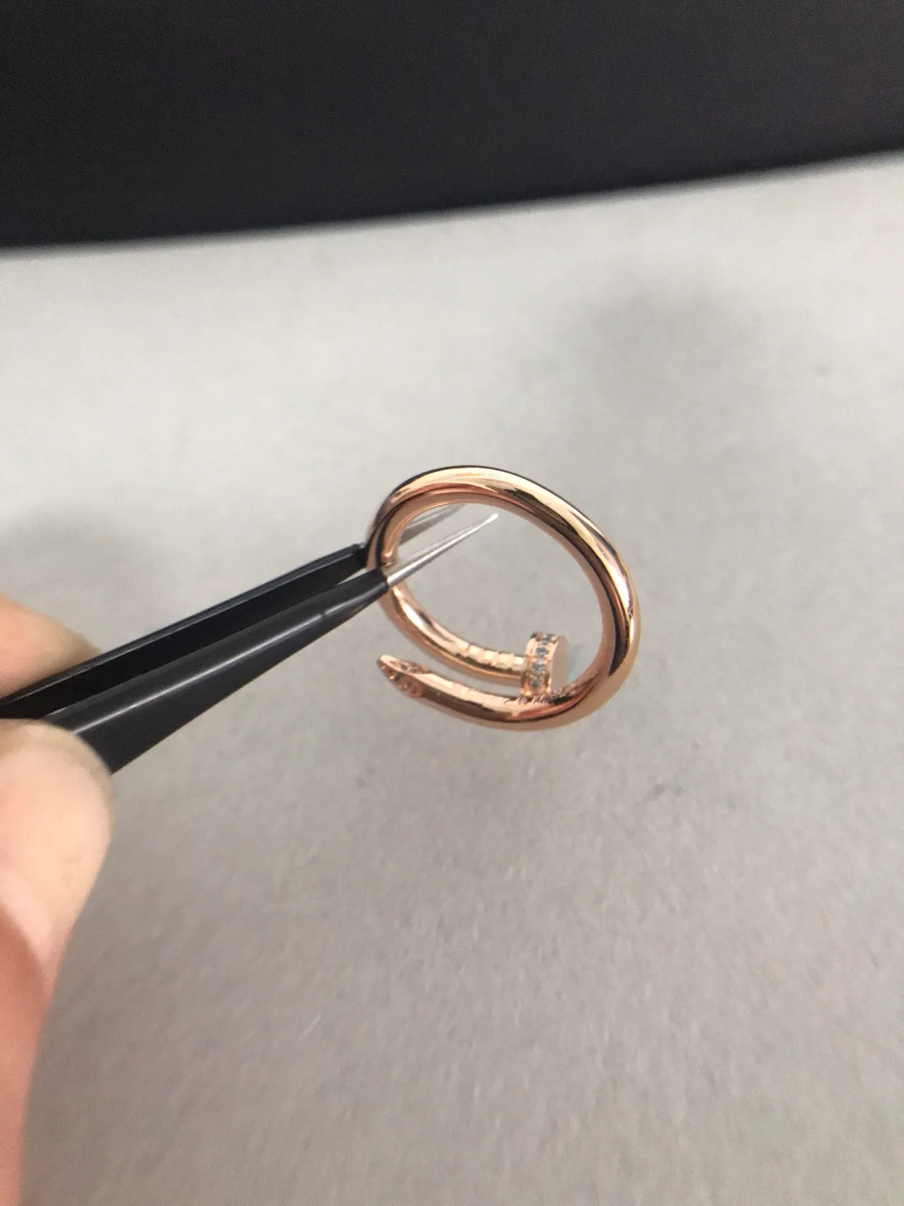 Cartier Juste un Clou Pavé diamante ouro rosa anel 8