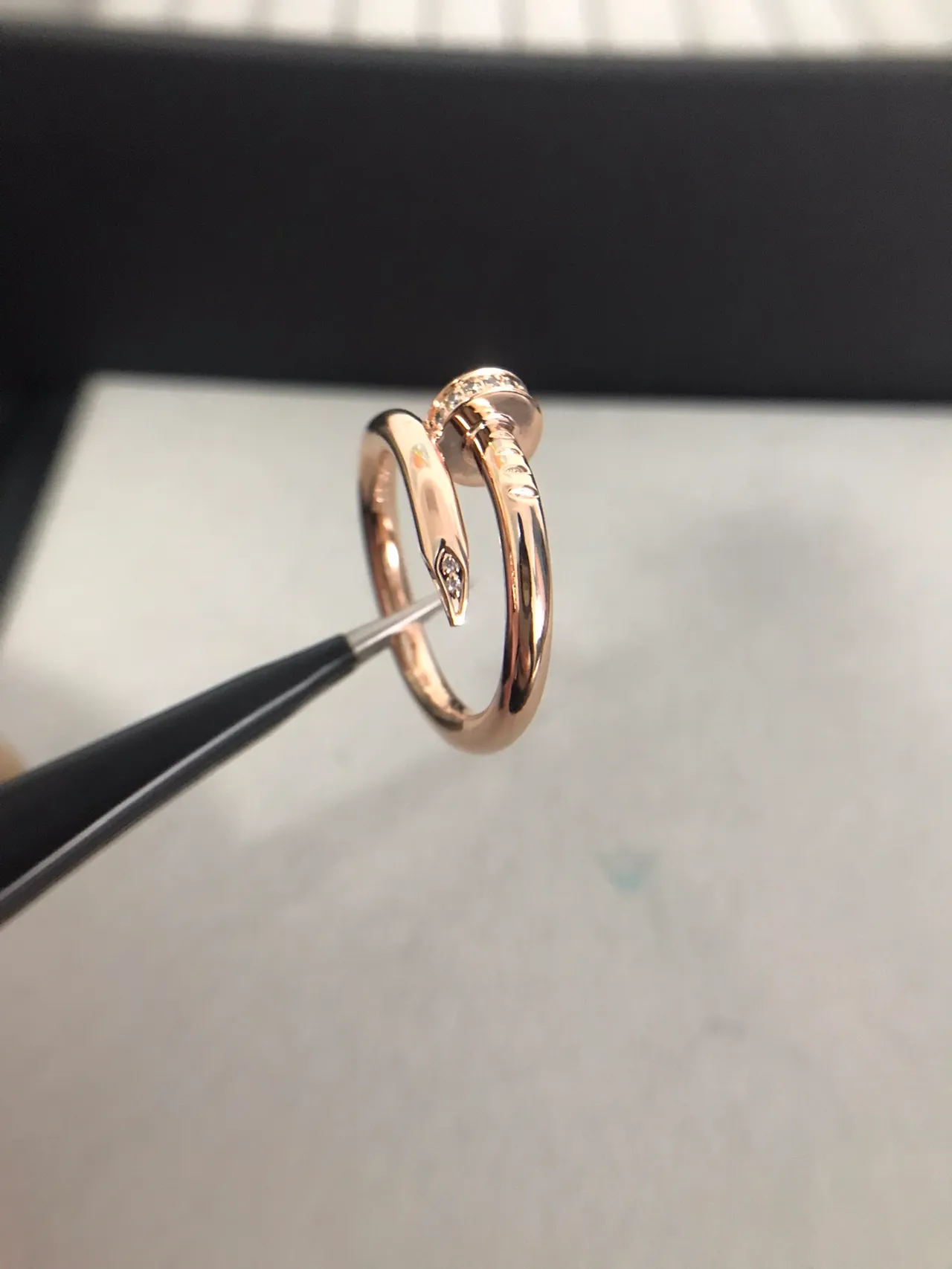 Cartier Juste un Clou Pavé diamante ouro rosa anel 9