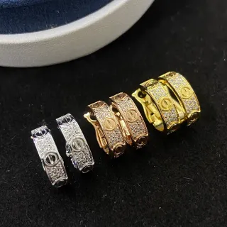 Cartier Juste un Clou Pavé Screw Motif हूप ईयररिंग्स
