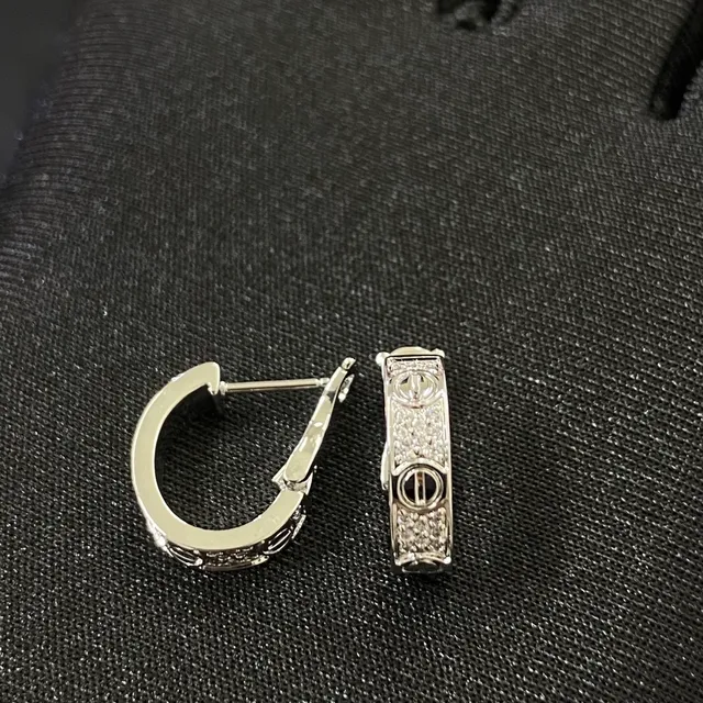 Cartier Juste un Clou Pavé Screw Motif boucles d'oreilles hoop 3