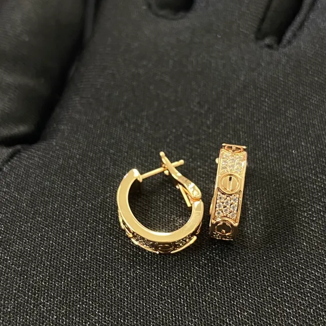 Cartier Juste un Clou Pavé Screw Motif boucles d'oreilles hoop 4
