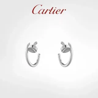 Cartier Juste un Clou Polished Silver C-Shaped Hoop Earrings