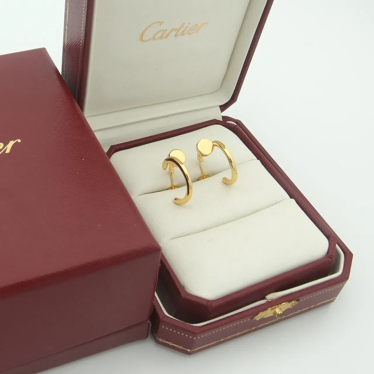 Cartier Juste un Clou Boucles d'oreilles en argent poli en forme de C 6