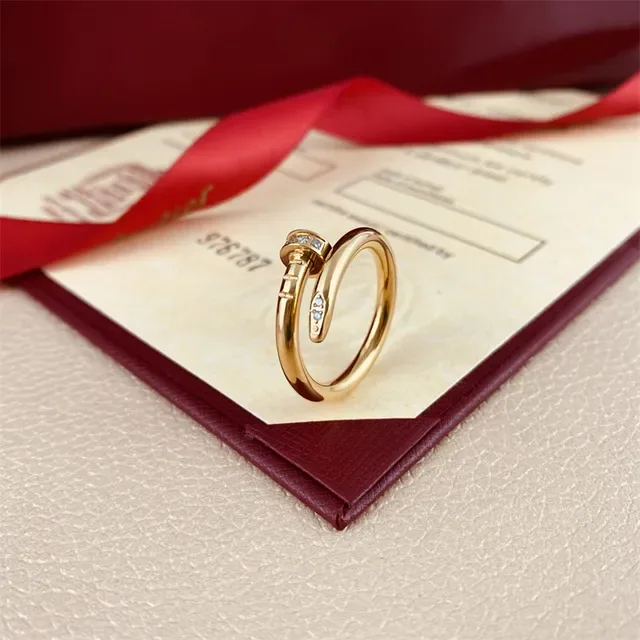Bague Cartier Juste un Clou Spirale Multi-Bande Or Rose Diamants Pavé 7