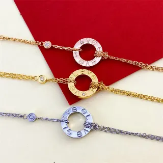 Cartier Love Bracelet ذهب وردي ذهب أصفر فضة سلسلة ربط سوار