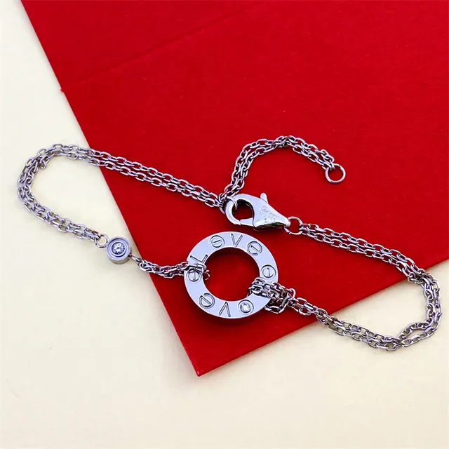 Cartier Love Bracelet Or rose Or jaune Argent chaîne à maillons bracelet 2