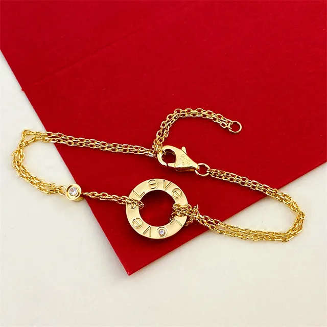Cartier Love Bracelet Or rose Or jaune Argent chaîne à maillons bracelet 3