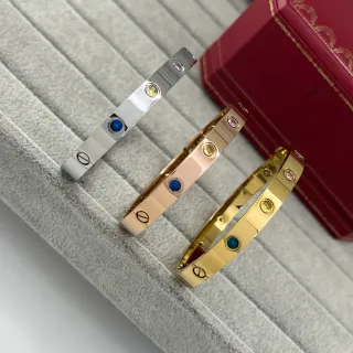Cartier Love Bracelet Silver Rose Gold Yellow Gold Multi-Gemstone Bracelets