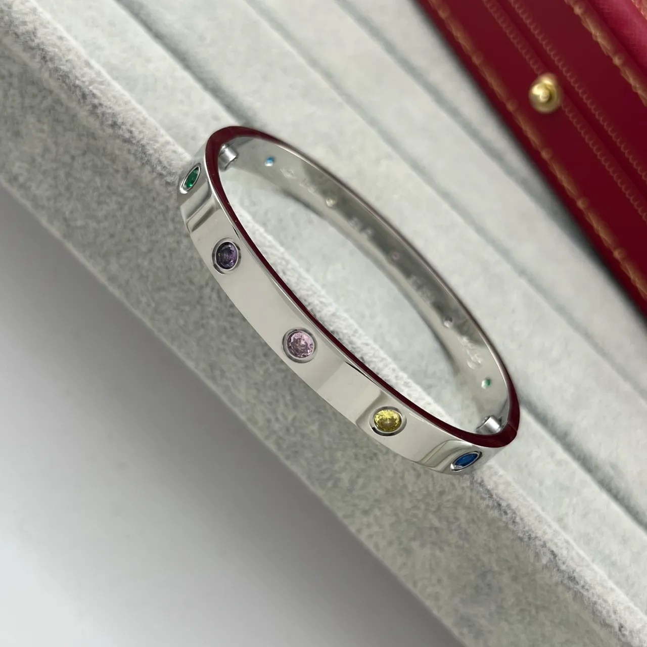 Cartier Love Bracelet Argent Or Rose Or Jaune Or Multi-Gemme Bracelets 4