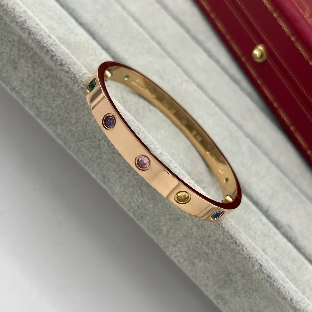 Cartier Love Bracelet Argent Or Rose Or Jaune Or Multi-Gemme Bracelets 5