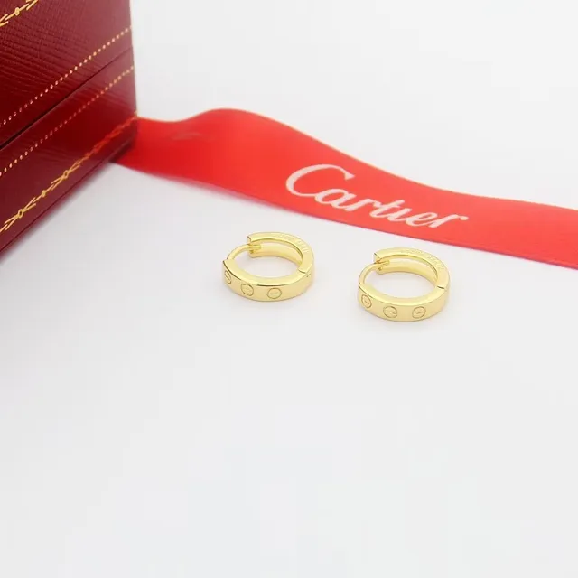 Cartier Love oro plata aro bisagra detalle de motivo de tornillo aretes 2
