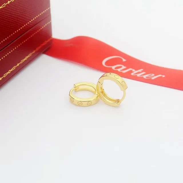 Cartier Love oro plata aro bisagra detalle de motivo de tornillo aretes 3