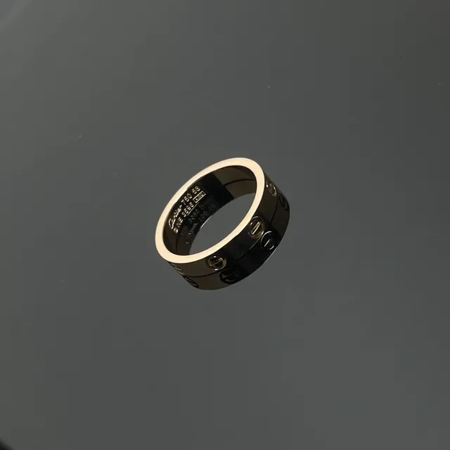 Cartier Love Bagues Noir et Or/Argent Deux Tons de Bande Large 3