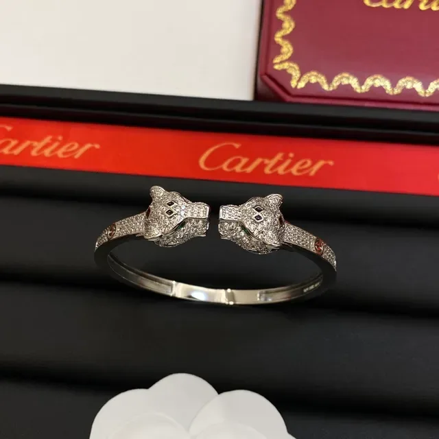 Bracelet Cartier Panthère Double Tête de Panthère Pavé 2