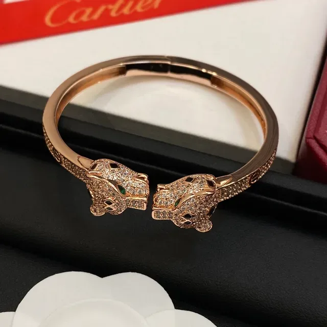 Bracelet Cartier Panthère Double Tête de Panthère Pavé 5