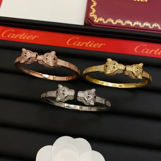 Bracelet Cartier Panthère Double Tête de Panthère Pavé 7
