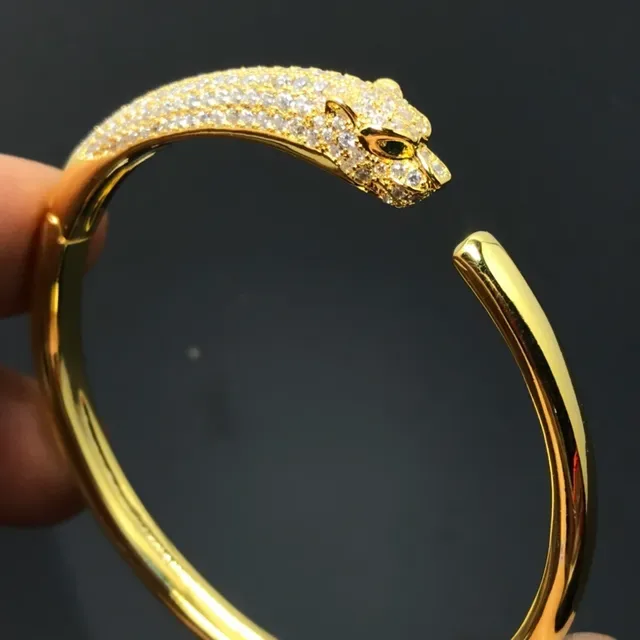Bracelet Cartier Panthère Dual Panther Pavé Or Tricolore 4
