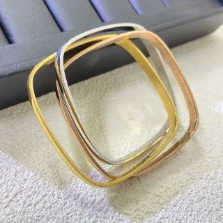 Cartier Trinity Interlocking Square Three-Tone Gold Bracelets