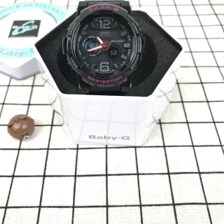 Casio Baby-G أسود وردي هجينة تناظرية رقمية رسم بياني للمد والجزر