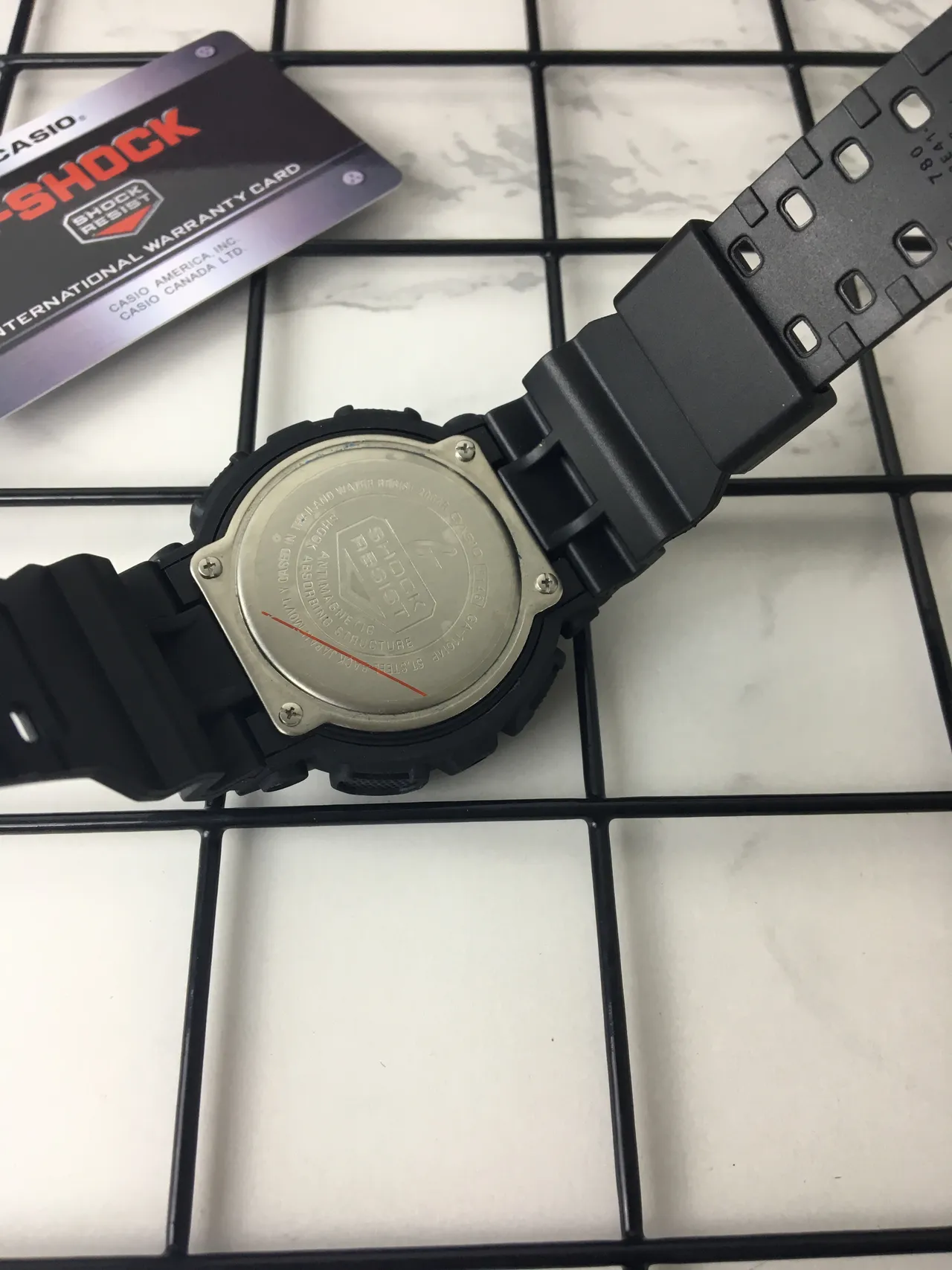 Casio Black Gray Rugged Resin Case Abstract Line Camo Pattern Watch 3