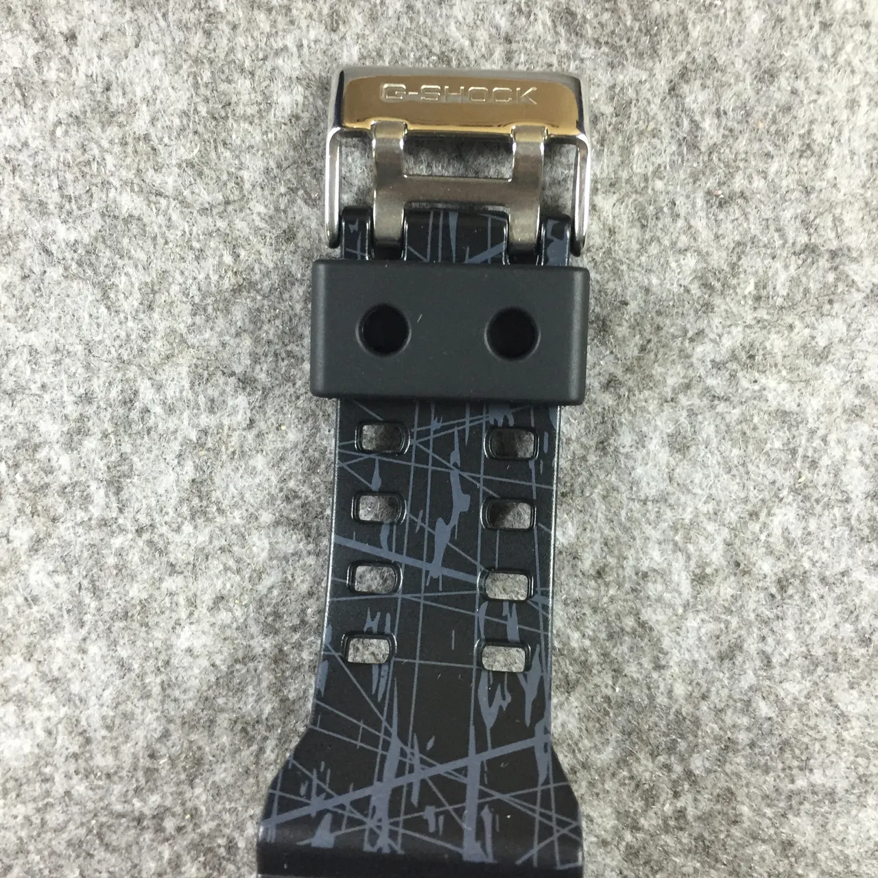 Casio Black Gray Rugged Resin Case Abstract Line Camo Pattern Watch 7