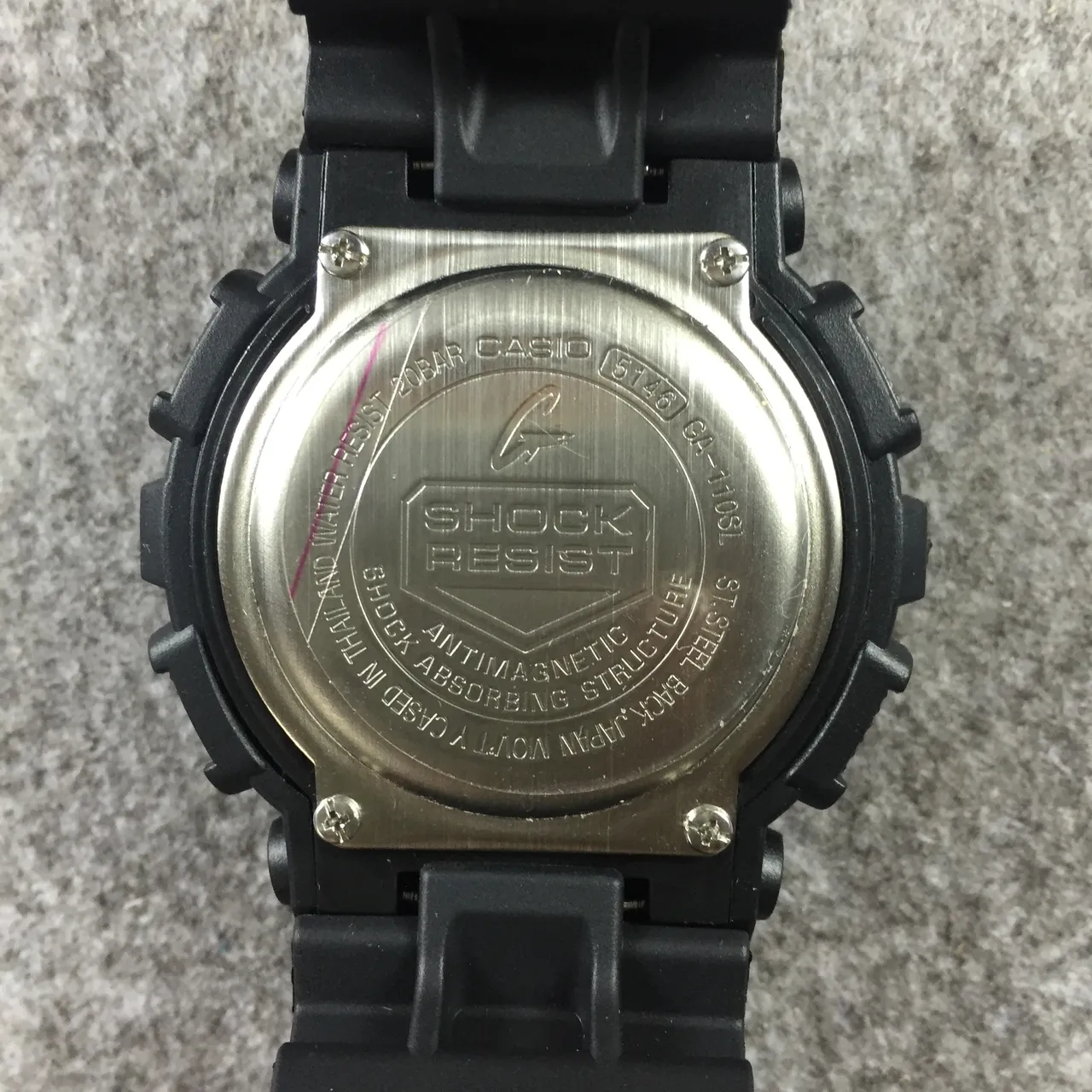 Casio Black Gray Rugged Resin Case Abstract Line Camo Pattern Watch 8