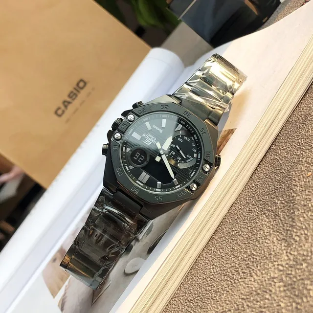 Casio Edifice Bluetooth Chronograph Black Brushed Metal Sports Watch 4