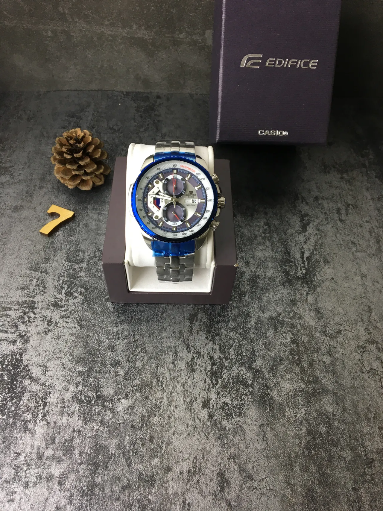 Casio Edifice Chronograph Blue Bezel Sports Watch 2
