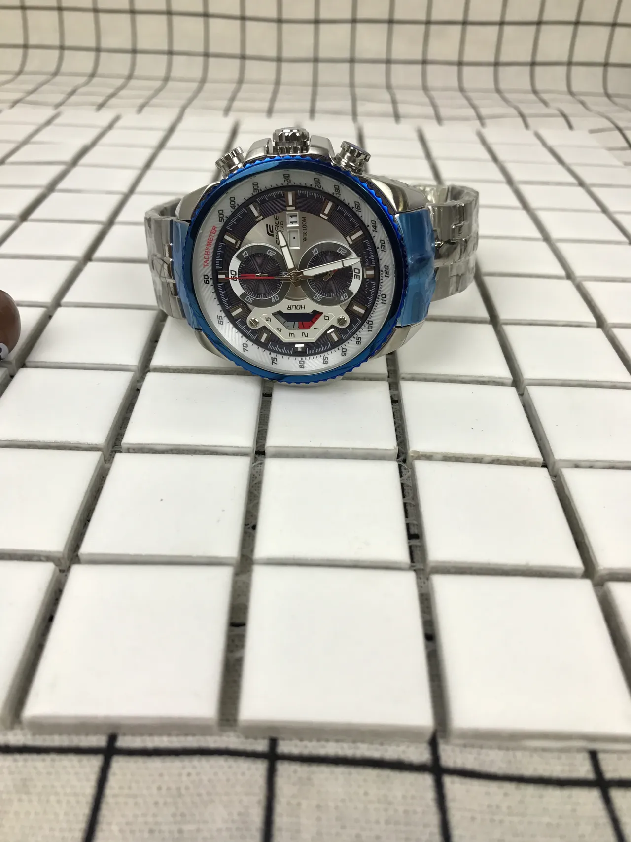 Casio Edifice Chronograph Blue Bezel Sports Watch 6