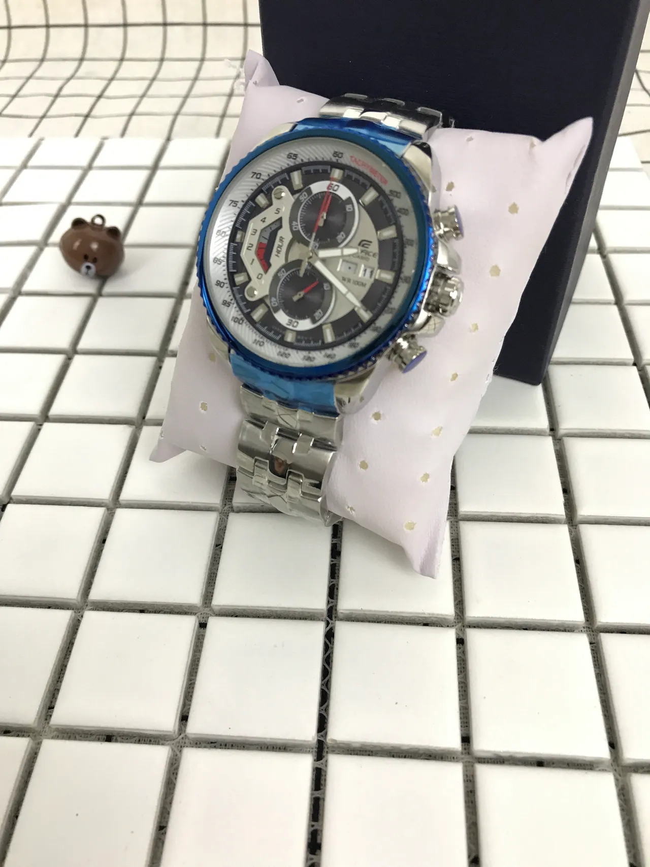 Casio Edifice Chronograph Blue Bezel Sports Watch 7