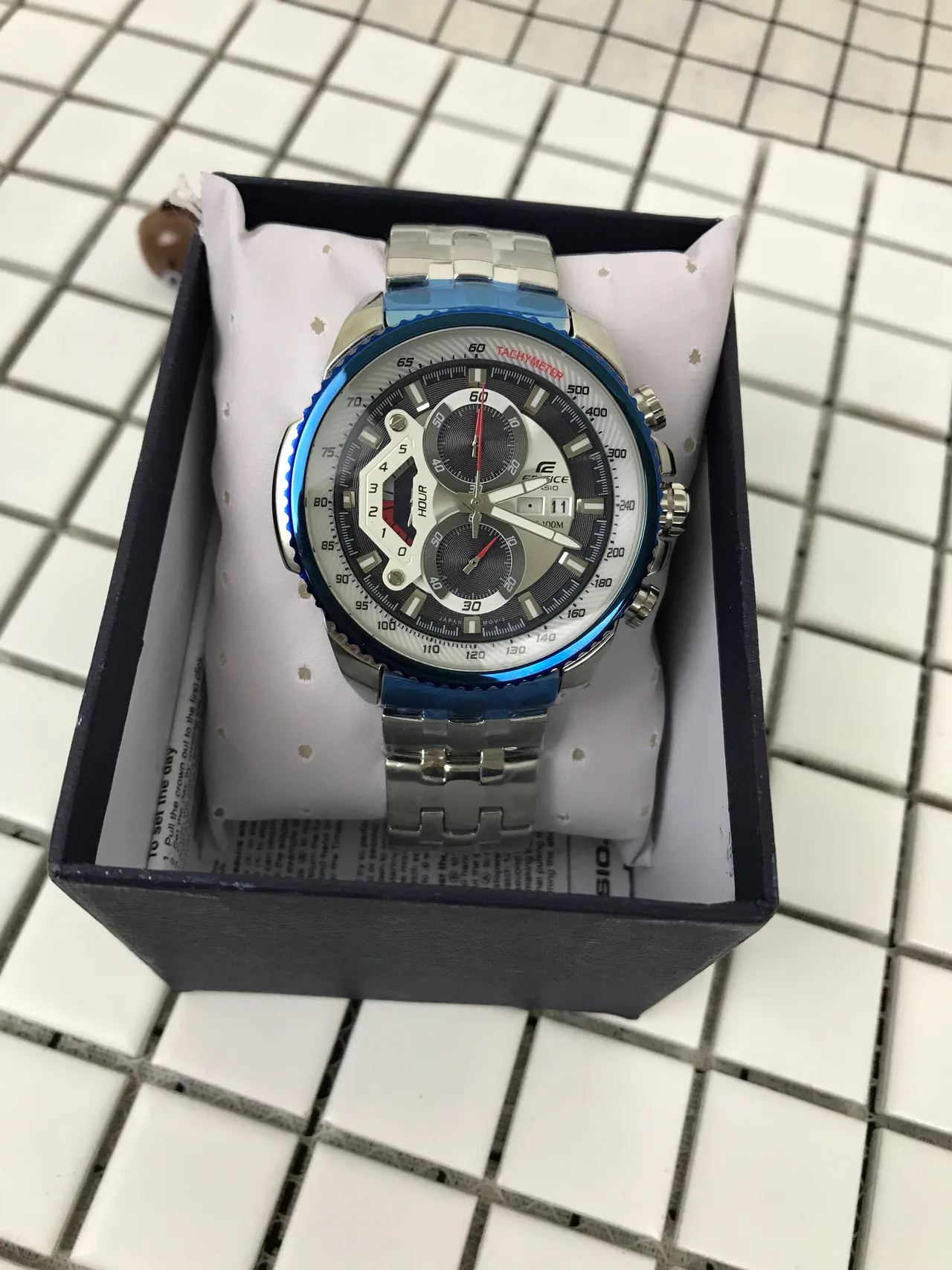 Casio Edifice Chronograph Blue Bezel Sports Watch 9