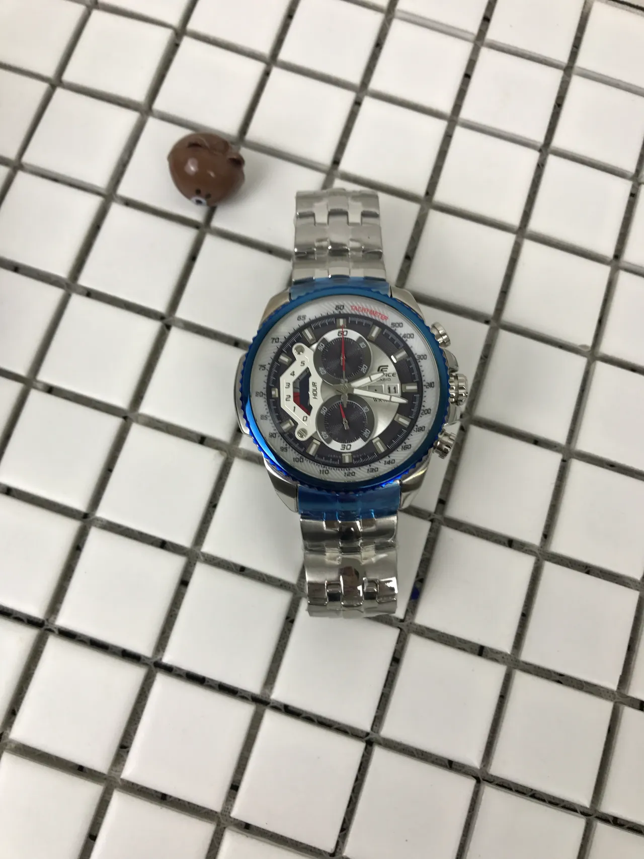 Casio Edifice Chronograph Blue Bezel Sports Watch 10