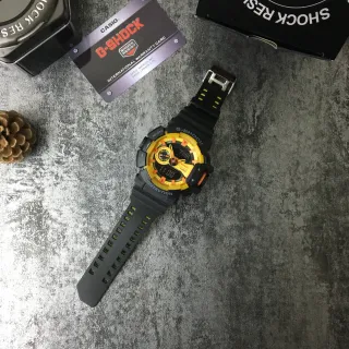 Casio G-Shock GA-100 কালো হলুদ কমলা স্পোর্টস ওয়াচ