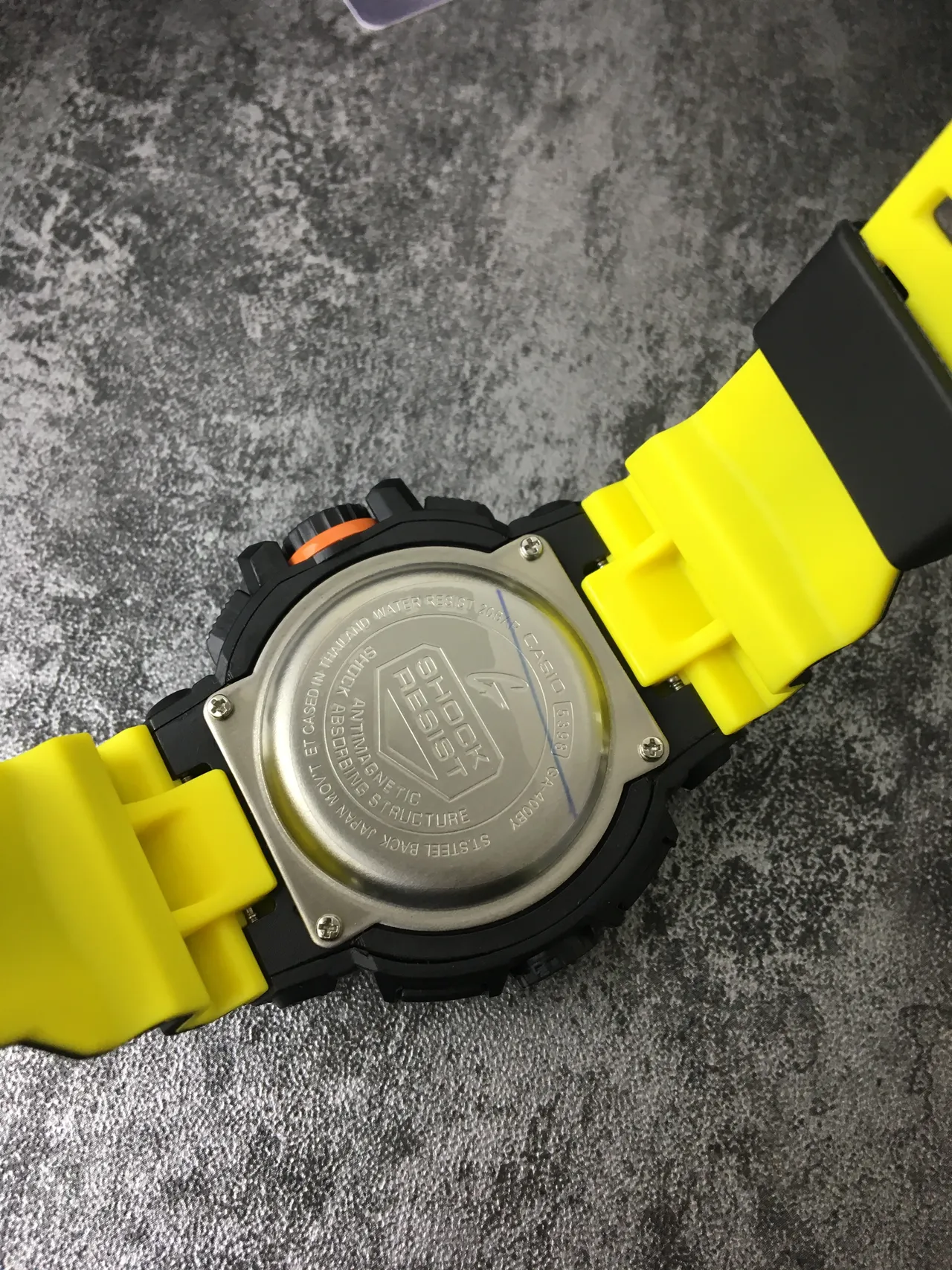 Casio G-Shock GA-100 Preto Amarelo Laranja Relógio Esportivo 4