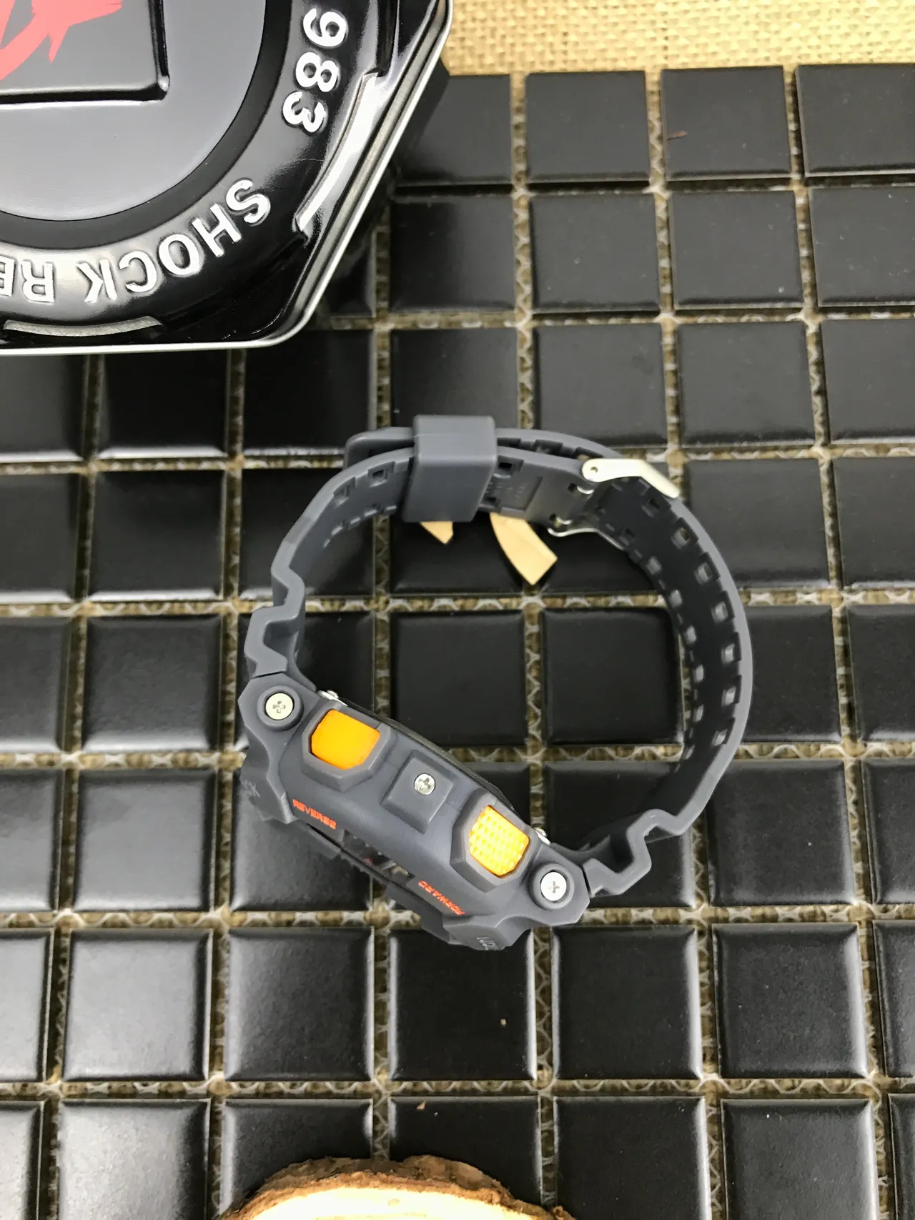 Casio G-Shock GA-100 Gray and Orange Sports Watch 7