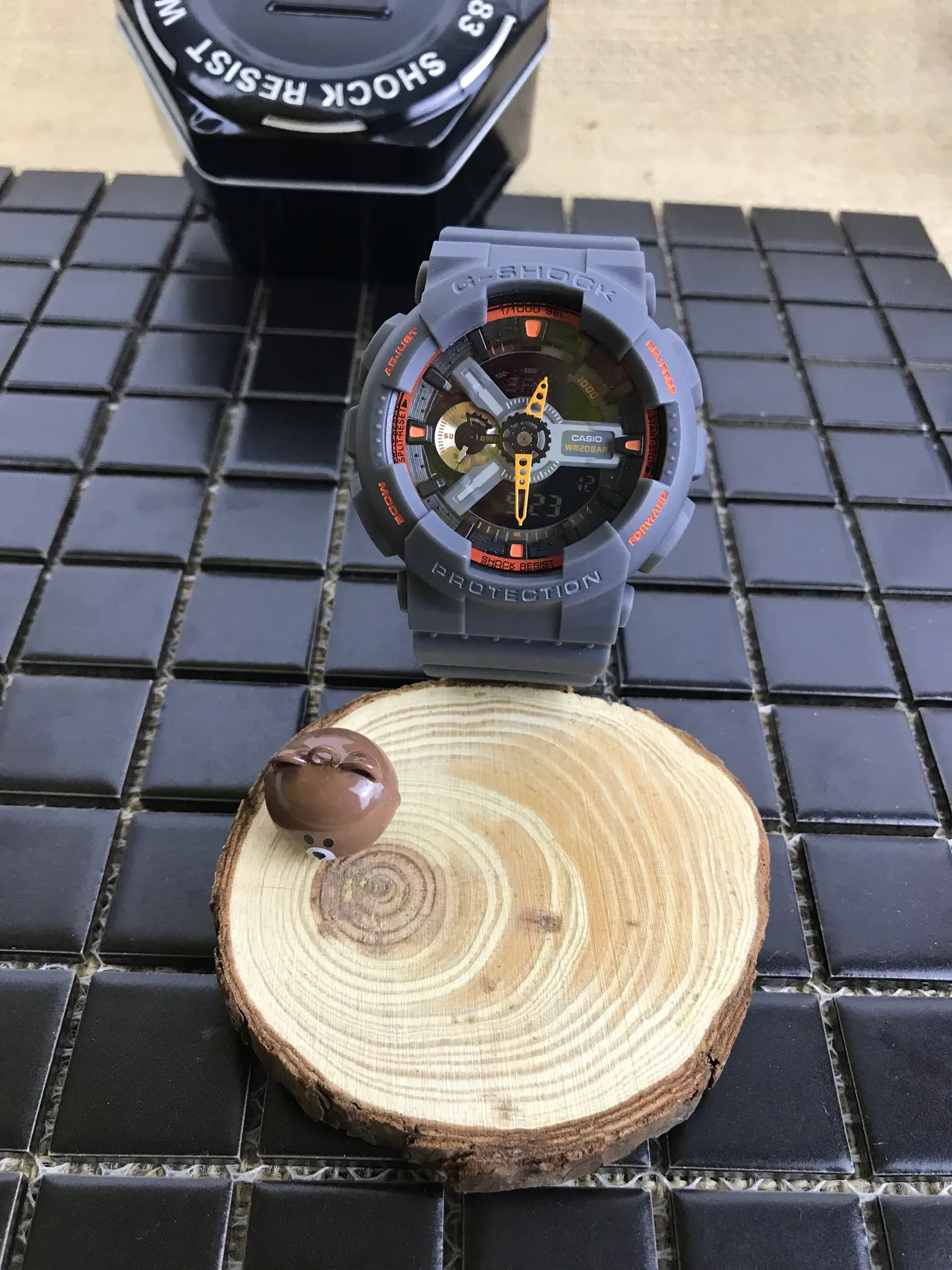 Casio G-Shock GA-100 Gray and Orange Sports Watch 10