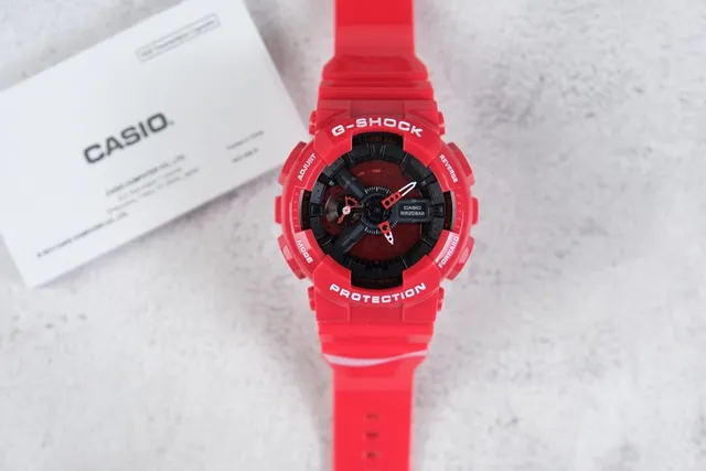 Casio G-Shock GA-110 Red Hexagonal Bezel Sports Watch 6