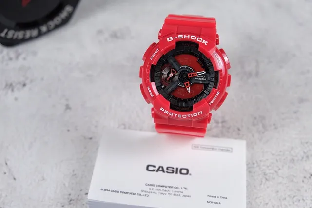 Casio G-Shock GA-110 Red Hexagonal Bezel Sports Watch 8