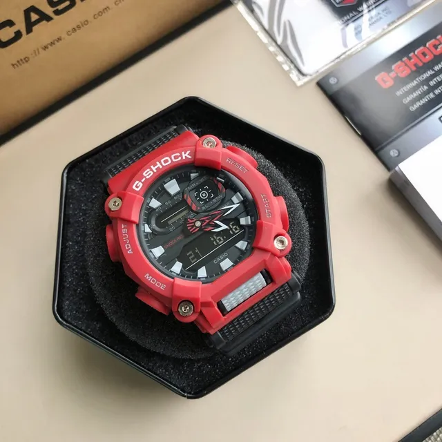Casio G-Shock लाल रेजिन অ্যানালগ-ডিজিটাল স্পোর্টস ওয়াচ 3