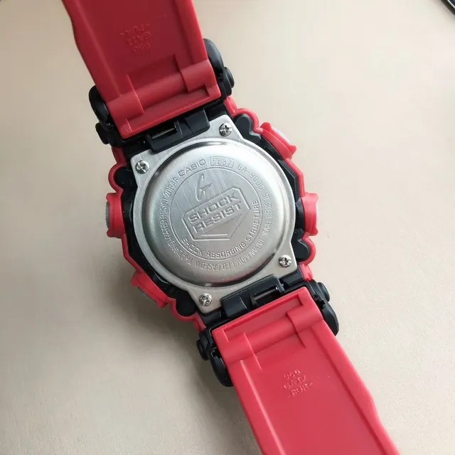 Casio G-Shock लाल रेजिन অ্যানালগ-ডিজিটাল স্পোর্টস ওয়াচ 4