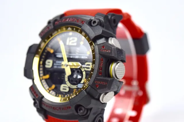 Casio G-Shock montre de sport noire orange dorée robuste analogique-numérique montre 8