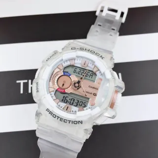 Casio GA-B2100 Transparent Gold Translucent Resin Case Rose Accents Sports Watch