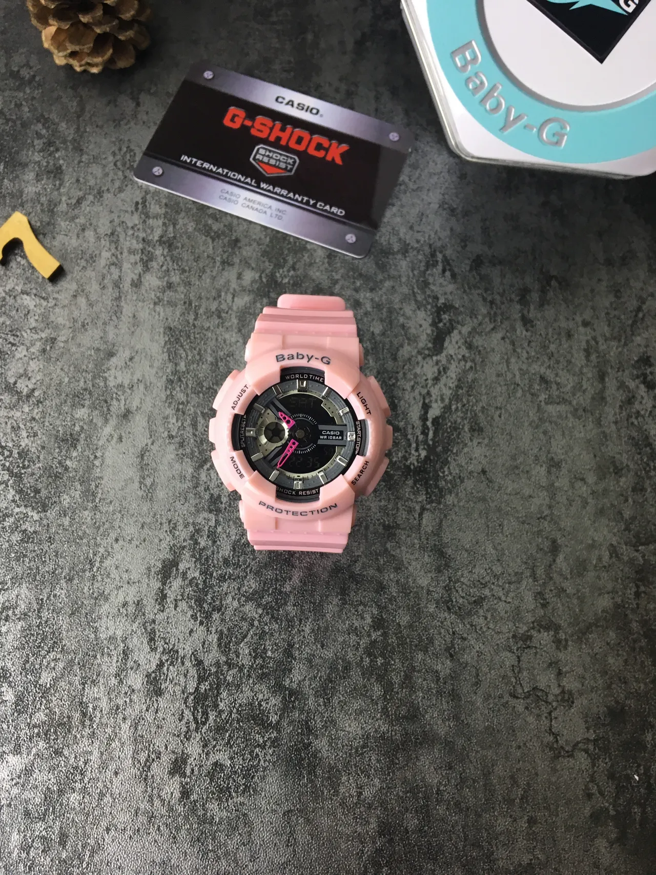 Casio Relógio Híbrido Analógico-Digital com Caixa de Resina Chunky Rosa e Preto 2