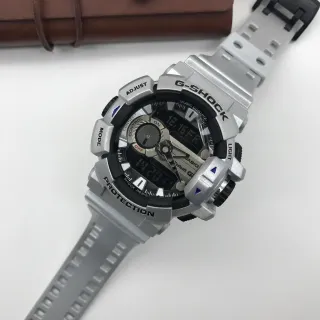 Casio Silver Gray Rugged Resin Construction Analog-Digital Hybrid Display Sports Watch