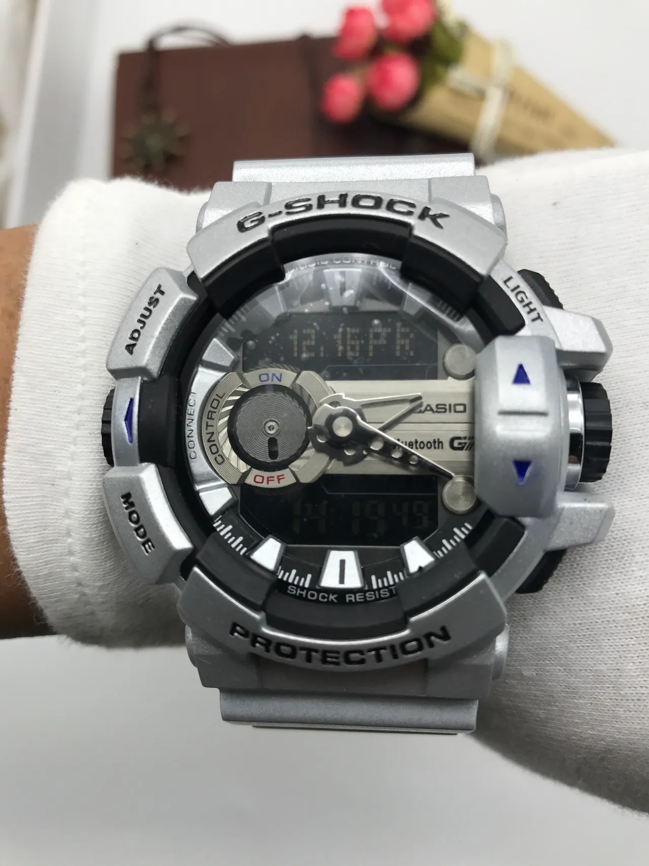 Casio Silver Gray Rugged Resin Construction Analog-Digital Hybrid Display Sports Watch 6