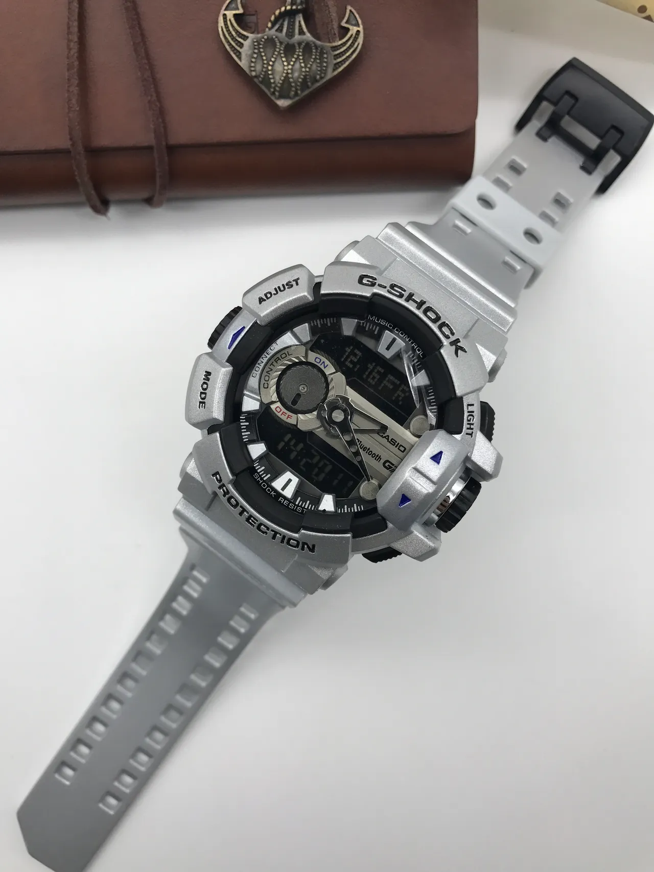 Casio Silver Gray Rugged Resin Construction Analog-Digital Hybrid Display Sports Watch 7