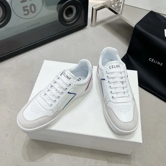 Celine CT-01 White Red Blue Lifestyle Sneakers 2